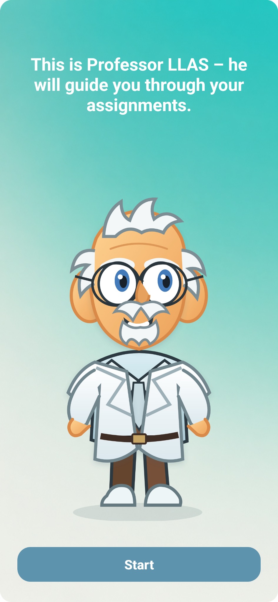Start von Professor LLAS