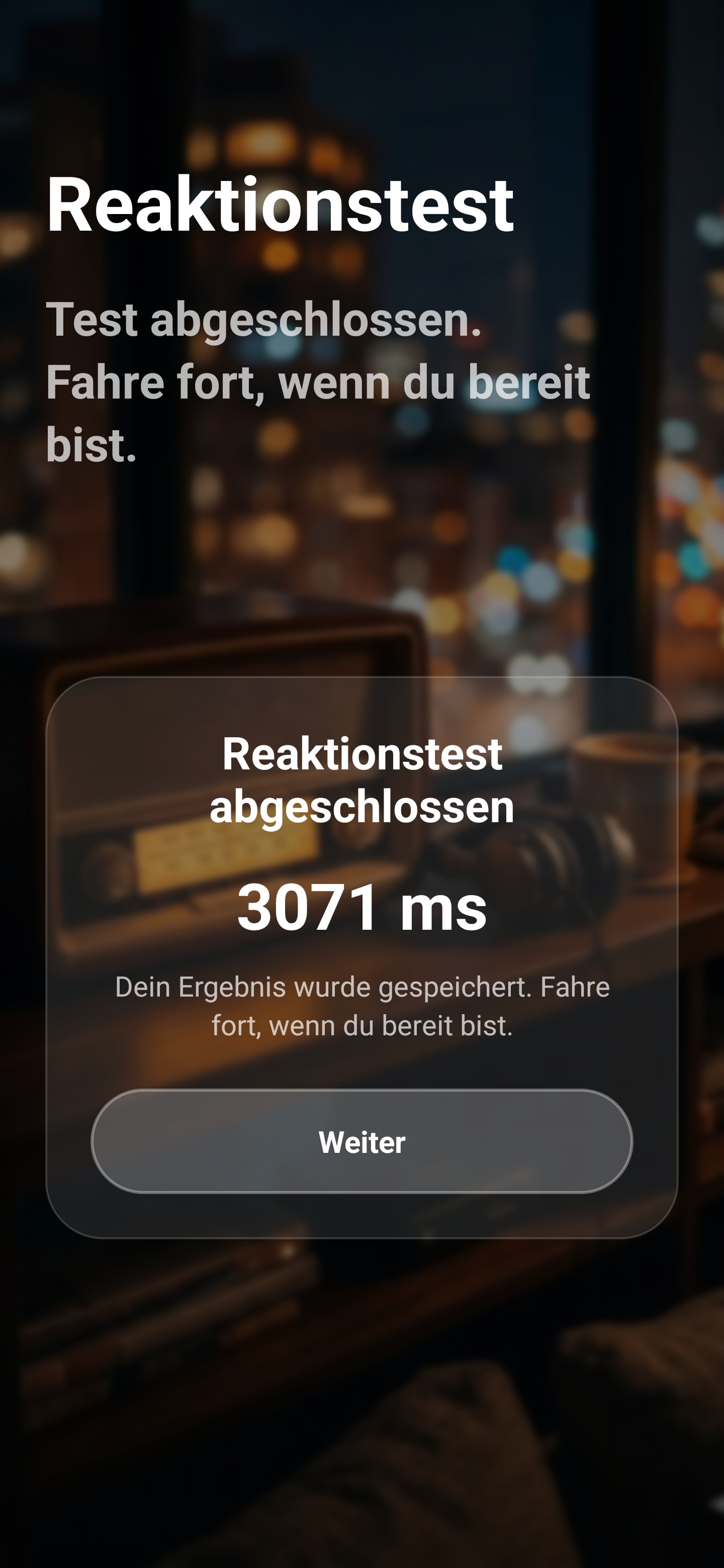 Reaktionstest in Focus Ready