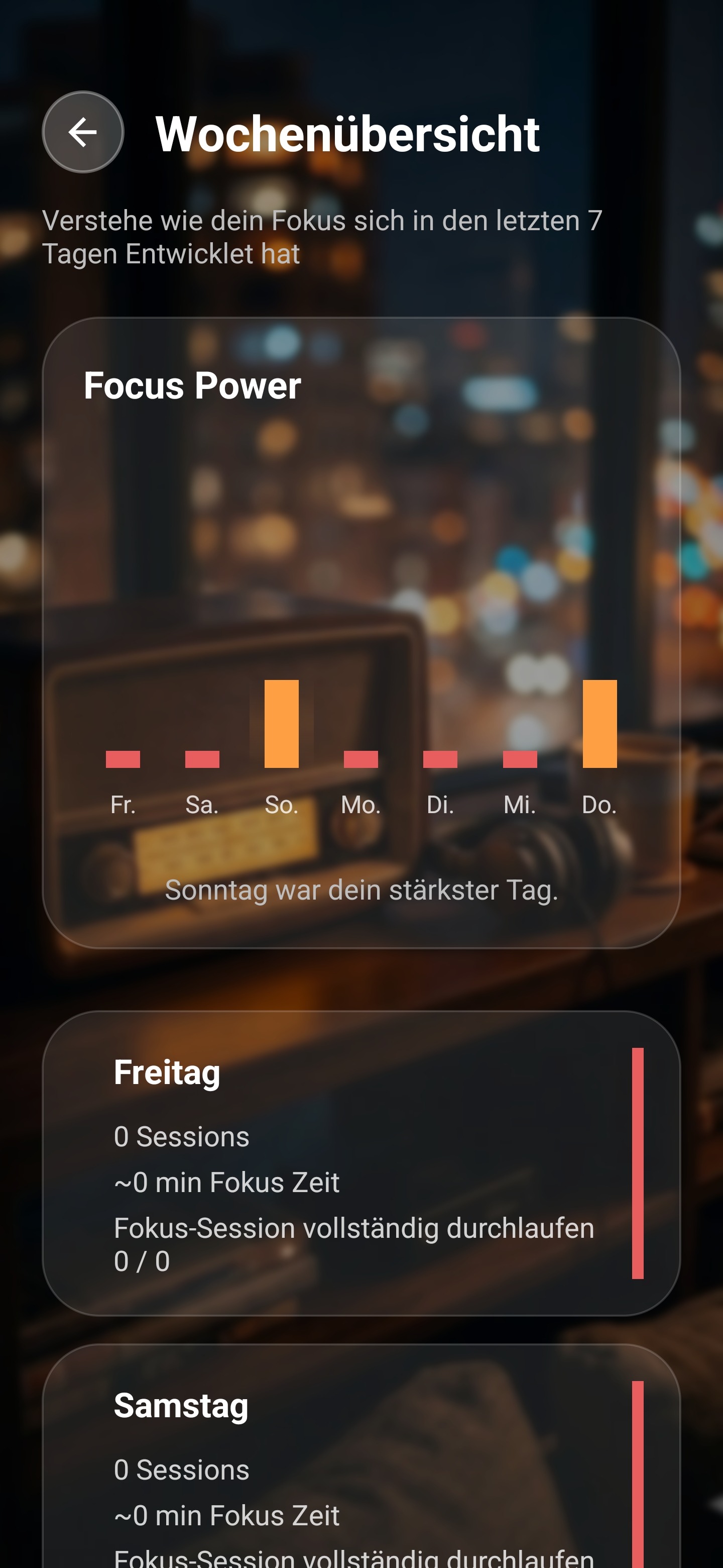 Wochenübersicht in Focus Ready