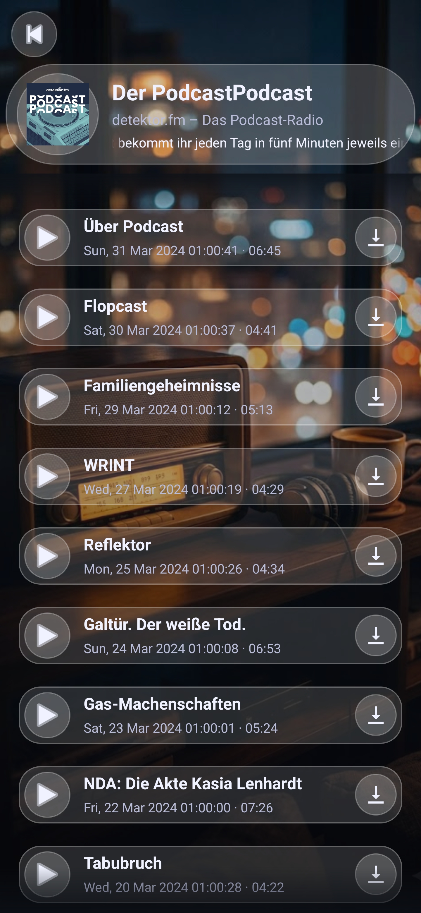 Folgenansicht in Radio & Podcast