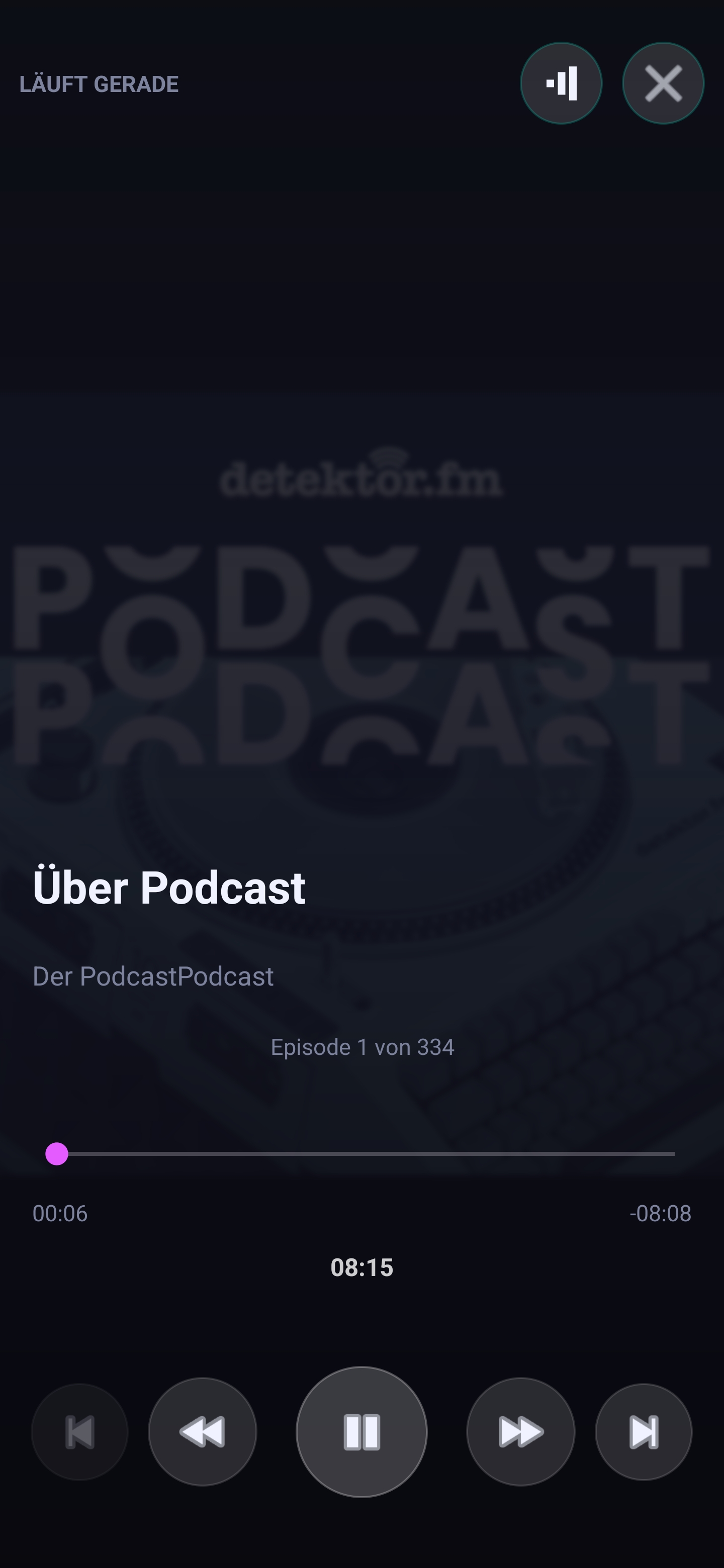 Audioplayer in Radio & Podcast